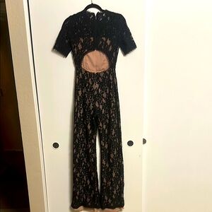 Nude lining, black lace Elegant Black Lace Jumpsuits extra small Alexis